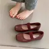 Zapatos Planos Mary Jane para Mujer, Estilo Retro Suave, Versátiles, Franceses, de Primavera y Otoño 2026, para Ponerse Fácilmente