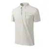 Camisa Polo de Manga Corta con Protección Solar Estilo Nuevo Verano 2026 para Hombres y Mujeres de Seda de Hielo Transpirable que Absorbe la Humedad Secado Rápido Camisa con Sensación de Hielo