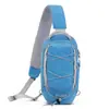 Bolsa Transversal de Ombro Único Esportiva Multicor Ultraleve Portátil Nylon Impermeável Unissex Multifuncional para Uso Externo Casual no Peito