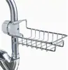 Organizador de Caddy para Fregadero de Acero Inoxidable Soporte para Esponja Cepillo Trapo Estante de Almacenamiento para Grifo de Cocina
