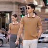 Polo de hombre de verano de alta gama de algodón mercerizado con amoniaco líquido, camiseta de solapa para hombre y mujer, ropa de trabajo profesional para empresa