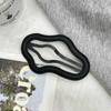 Horquilla de cuero con forma de nube hueca para mujer, horquilla con flequillo, horquilla rota frontal, horquilla con clip lateral, pequeña