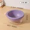 Cesta escurridora estilo Dopamine para sala de estar, frutero de alta estética, herramienta para lavar frutas y verduras, lavabo para verduras de doble capa engrosada