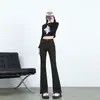 Jeans skinny retro de cintura alta para mujer 2024 nuevos pequeños ajustados adelgazantes elásticos de herradura acampanados