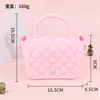 Monedero de silicona con patrón de diamantes, producto nuevo transfronterizo, bolso de mano de alta gama para niños, bolso cruzado, mini bolso de gelatina de dibujos animados