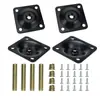 Conector de perna de madeira para mesa e cadeira Acessórios de móveis nórdicos Parafuso para perna de cadeira Placa de ferro Gaxeta plana de quatro cantos para perna de mesa