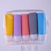 Set de Viaje Botella Dispensadora de Silicona para Viaje Portátil con Tapa Flip-Top 90ml Botella Dispensadora de Champú Botella Pequeña Botella de Almacenamiento