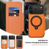 Funda magnética tipo armadura para Apple 18Promax con soporte giratorio, funda tipo libro de cuero para iPhone 17, anticaída 16