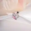 Novo Design de Coração Vazado com Espinhos Hensen Nicho Gota d'Água Zircônia Diário Versátil Piercing de Cartilagem Osso da Orelha Unha