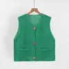 Outono/Inverno 2026 Estilo Europeu e Americano Transfronteiriço Nova Moda Casual Tricô Grosso Colete Feminino Amazon Comércio Exterior Colete