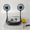Ventilador de Pescoço de Terceira Geração da Fábrica Original com Efeitos de Luz de Sete Cores, Bateria Substituível, Ventilador Preguiçoso Silencioso para Exterior, OEM