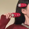 Pinzas para el Cabello de Perla y Copo de Nieve Otoño e Invierno, Pinzas para el Cabello de Peluche con Ambiente Navideño, Pinzas Elegantes de Pato para Flequillo, Accesorios para el Cabello al por Mayor