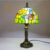 Huijing Iluminación Lámpara de Mesa Decorativa de Cristal Tiffany Lámpara de Mesita de Noche Vintage Iluminación Tiffany Moderna Lámpara Protección Ocular