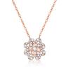 Collar con forma de noria que combina con todo, diseño de nicho para mujer, joyería de plata de alta calidad al por mayor, cadena con conjunto de trébol de amor de plata esterlina S925