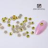 Nova Arte Do Prego Amarelo Dourado Em Forma De Broca Net Vermelho Fundo Plano Em Forma De Broca Fundo De Ouro Broca Nail Art Broca Ornamentos Strass