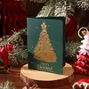 Cartões de Boas Festas Natalinos Retrô com Hot Stamping para Cartões de Presente, Cartões de Presente para Floricultura e Panificação, Cartões com Mensagens de Bênção Atacado