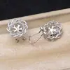Acessórios de Joias em Prata de Lei 925 Brincos de Tarraxa Torcidos com Pérolas 10-11 Contas Pão Base de Montagem Fundo de Brinco Ninho de Pássaro Acessórios DIY Base 6139