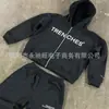 Directo de fábrica transfronterizo nuevo sudadera con capucha y cremallera estilo hip-hop callejero americano pantalones de chándal traje casual hombre