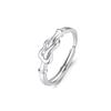 Anillo de joyería de estilo chino original nuevo rueda de la fortuna plata esterlina S925 nicho de alta gama lazo anillo de pareja apertura