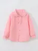 Camisa directa de fábrica, nuevo modelo 2026 para niñas, cuello de encaje, estilo de botones, puños elásticos, estilo dulce y de moda
