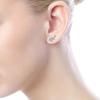 Pendientes de estilo coreano Cao Shi con forma de celebridad, con forma de hoja de rama de olivo, pendientes frescos de celebridad de Internet, pendientes Mori Super Fairy