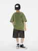 Camiseta de manga corta con estampado de dragón para niños, ropa infantil de verano 2024, estilo occidental, color frito, talla grande