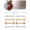 Venda Direta da Fábrica Em Estoque Conjunto de Piercing Barra de Aço Inoxidável Piercing de Língua com Bola Dupla Piercing de Mamilo Combinação Joias de Piercing Transfronteiriças