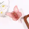Pinza de Pelo de Mariposa Colorida, Pinza de Garra Brillante de Tamaño Mediano Engrosada para Recogido en la Parte Trasera de la Cabeza, Estilo Chica Linda, Directo del Fabricante