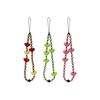 Kkbead Bohemio Ins Cadena para Teléfono de Corazón Rayado de Acrílico Lanyard Colgante Estilo Ins Decoración