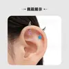 Pendientes Colgantes de Aleación de Titanio F136 con Diseño de Cuernos de Diablo y Estrella de Cinco Puntas, Joyería para Hélice y Lóbulo de la Oreja