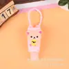 Tamanho de Viagem Infantil Desenho Animado Fofo Gel Portátil Trapezoidal Sem Água Higienizador de Mãos Manga de Borracha Macia Dupla Face