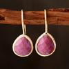 Pendientes colgantes de piedra Tianhe de alta gama, modernos y transfronterizos, de piedra natural, elegantes joyas de moda europea y americana.