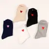 Em estoque Meias Femininas New Love Absorventes de Suor Respiráveis Cor Sólida Amor Meias Femininas de Algodão Médias Simples Meias Femininas Tendência Dia dos Namorados