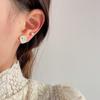 Nuevo Pendiente de Plata con Forma de Tulipan Suave Juego de Tres Piezas Fresco Nicho Joyería de Oreja de Mariposa Simple para Niñas para Mujeres