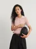 Suéter para Mujer Neihe Estilo Old Money Tejido de Punto Trenzado Cuello Polo Manga Corta Modelo Nuevo Otoño 2026 260215
