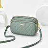 Bolso pequeño de mediana edad para mujer, primavera y verano 2024, nuevo bolso cruzado de moda, elegante bolso de hombro de cuero suave multicapa para madre, moderno