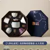 Conjunto de Xícaras de Chá com Rebites das Cinco Fornalhas Famosas, Bule Estilo Forno Ru com Alça, Conjunto Doméstico para Preparo de Chá, Xícara para Degustação de Chá, Caixa de Presente de Luxo