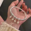 Pulseira da Paz e da Alegria para Mulheres, Nova Pulseira Estilo Chinês, Fecho de Deslizar, Estilo Jovem, Pulseira de Design Exclusivo para Presente