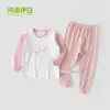 Conjunto de ropa interior térmica holgada para otoño e invierno para niños, que incluye una camiseta y pantalones, para bebés, diseñado para abrigar y la comodidad en casa