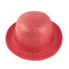Composto de EVA pelo solto cachorro chapéu redondo pequeno Chapéu de cavalheiro festival fantasma Halloween Natal chapéu de seda colorido brilhante