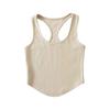 Chaleco pequeño sin mangas en forma de I, nuevo de verano, para chica sexy, cintura alta, corto, umbilical, curvado, combina con todo, color sólido, parte inferior.