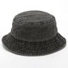 Sombrero de Pescador de Mezclilla para Hombre y Mujer Primavera y Otoño Estilo Coreano Moderno Sombrero para Cabeza Grande Estilo Japonés Literario Talla Grande Color Sólido Lavado Sombrero de Cubeta
