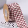 Cinta de Houndstooth Bicolor Estilo Coreano Lazo DIY Accesorios para el Cabello Ropa Sombrero de Copa Accesorios Empaque de Regalo Cinturón a Cuadros