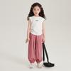 Camiseta de verano sin mangas para niños estilo coreano chaleco deportivo de dos piezas falsas nuevo chaleco sin mangas para niñas de verano 2024