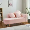 Sofá-cama chaise lounge pequeno de couro de cordeiro cor creme para apartamento sofá mini para quarto de casa cadeira de sofá madeira