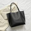 Bolso simple de color sólido para mujer con textura retro para ir al trabajo, nuevo otoño e invierno 2023, bolso tote de hombro o axila de gran capacidad