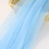 Vestido Completo Pronta Entrega em Prata com Pontos Dourados Metalizados, Tecido de Tela para Acessórios de Roupa, Moda Infantil, Vestidos de Noiva, Tela para Fundos de Palco