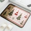 Alfombra de Baño para Inodoro Antideslizante de Franela Navideña Transfronteriza Alfombra de Piso Absorbente para Entrada de Baño Alfombra Decorativa para el Hogar