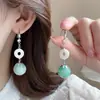 Pendientes de Plata con Aguja de Estilo Étnico con Flores de Piedra Ojo de Gato Incrustadas de Diamantes, Pendientes de Moda de Lujo Ligero de Gama Alta, Pendientes Sencillos de Nicho para Mujer