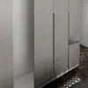 Fábrica de guarda-roupas sob medida para casa inteira em Moganshan, painel ecológico, porta de armário de vidro minimalista, porta a porta para armário de teto, aparador